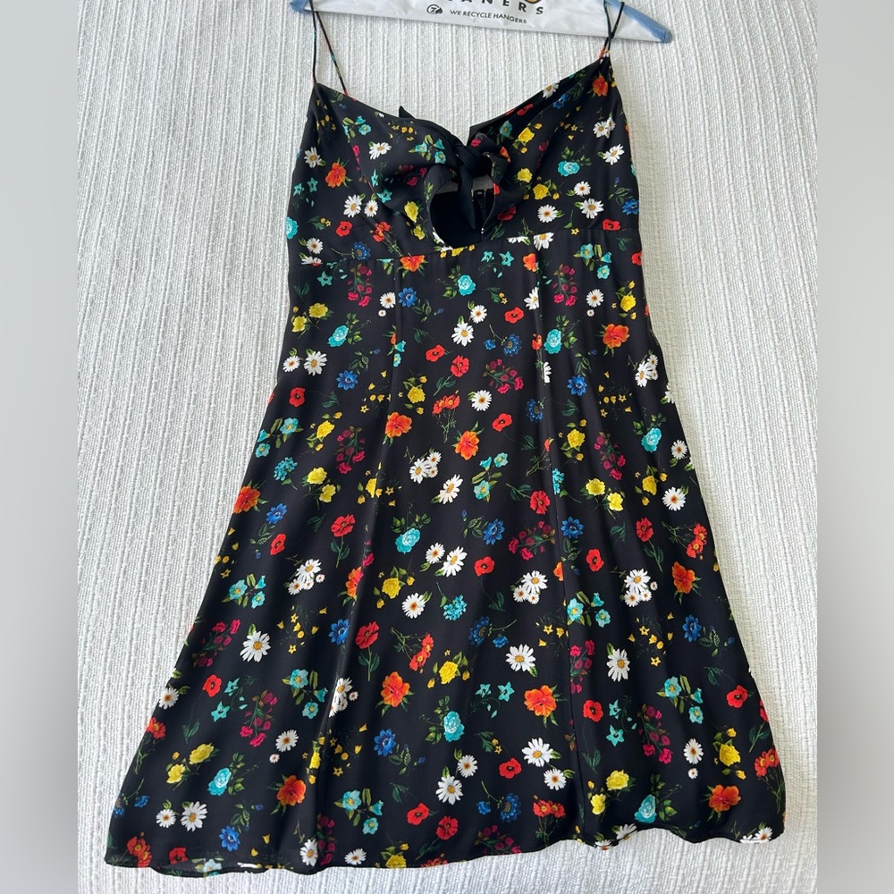 Alice + Olivia Black Floral Mini Dress